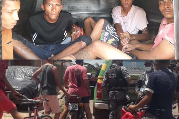 Imagem 4 assaltantes são presos após aterrozirar família em Altos