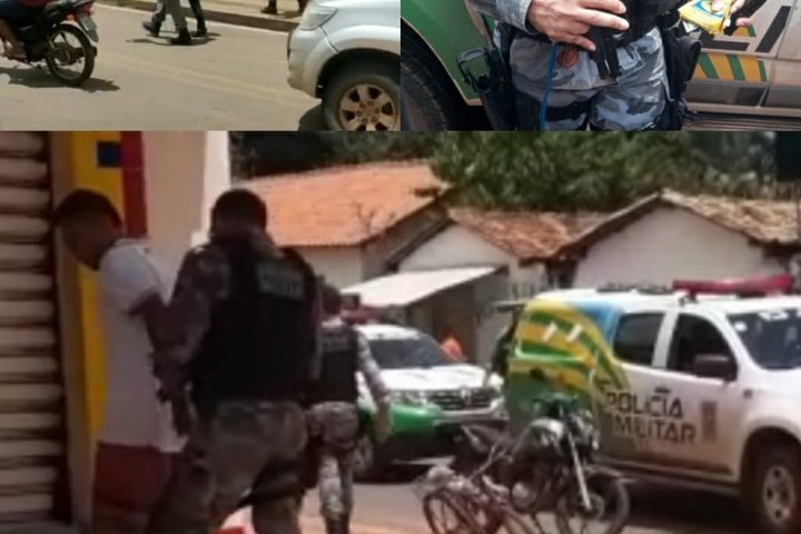 Imagem Polícia Militar prende bandidos e apreende arma e munições, em Altos